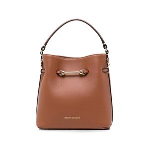 Strathberry Brown Mini Corda Bucket Leather Tote Bag