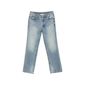 Cole Buxton Blue Faded Straight-Leg Jeans for men