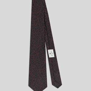 Etro White Silk Tie With Animal Motif for men