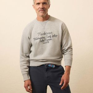 Faherty Brand Natural High Standard Fleece Graphic Crewneck T-Shirt for men