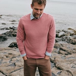 Faherty Brand Grey Long-Sleeve Recycled Terry T-Shirt for men