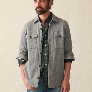 Faherty Brand Grey Inlet Knit Cpo for men