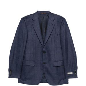 Blazer A Cuadros Canali de hombre de color Azul