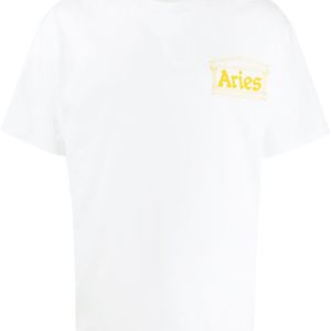 メンズ Aries ロゴ Tシャツ ホワイト