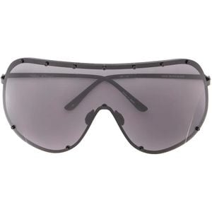 Rick Owens Grey Larry Shield Sunglasses