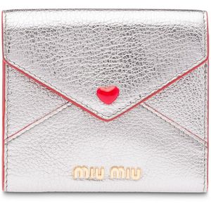 Miu Miu フラップ財布 メタリック