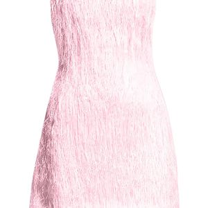 Rachel Gilbert Pink Robe-Bustier Courte À Franges