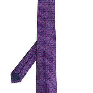 Cravate à motif monogrammé Ferragamo pour homme en coloris Bleu