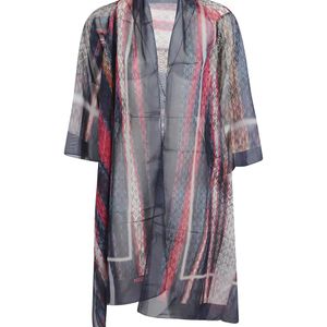 Missoni Purple Multicoloured Pattern Scarf