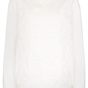 Dolce & Gabbana エンボスロゴ セーター ホワイト
