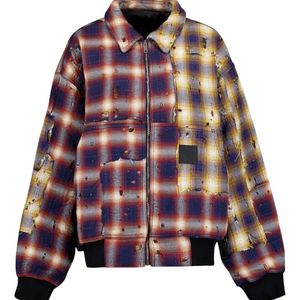 Givenchy Red Patchwork Checked Jacket for men