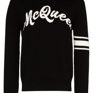 メンズ Alexander McQueen GGインターシャセーター ブラック