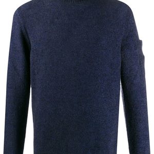 メンズ C P Company タートルネック セーター ブルー