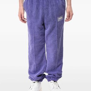 Off-White c/o Virgil Abloh Purple Logo-Patch Terry-Cloth Track Pants for men