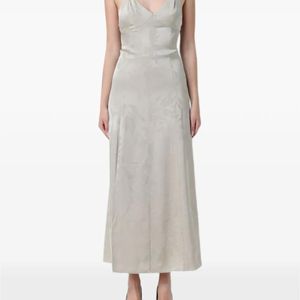 ARMANI EXCHANGE Grey Robe En Satin À Effet Damier