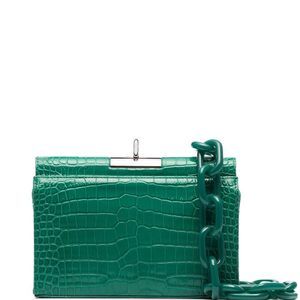 Bolso de mano Luxy con efecto de piel de cocodrilo GU_DE de color Verde