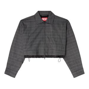 DIESEL Black Checked Cropped Jacket