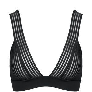 Maison Close Black Striped Triangle Bra