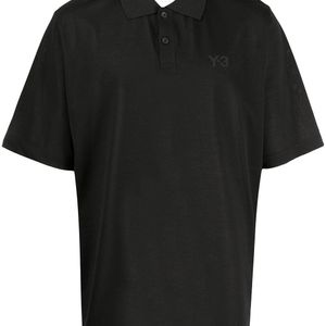 メンズ Y-3 オーバーサイズ ポロシャツ ブラック