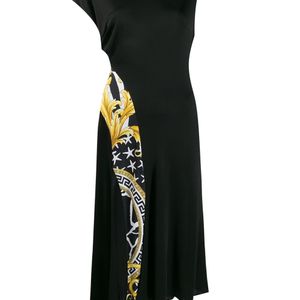 Versace バロックプリント ドレス ブラック