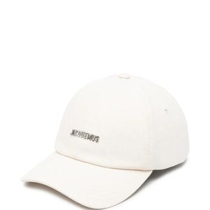 Jacquemus White Logo-Plaque Baseball Cap for men