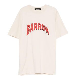 Barrow White Logo-Print Short-Sleeve T-Shirt for men