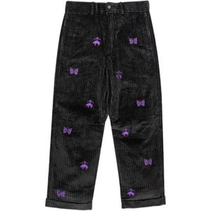 Brooks Brothers Black X Needles Embroidered Corduroy Trousers for men