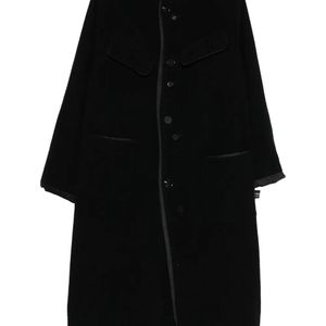 Undercover Black Buttoned-Trimmed Coat