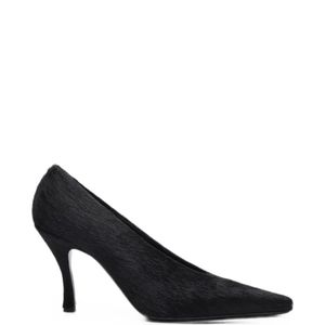 Loulou de Saison Black Pippa Pony-Effect Leather Pumps