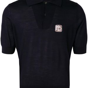 Prada Poloshirt mit Logo in Blau für Herren