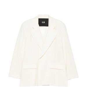 ELEH White Double-Breasted Blazer