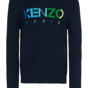 メンズ KENZO ロゴ スウェットシャツ ブルー