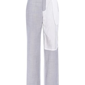 CuAnna Grey Mark Pinstripe-Panel Trousers