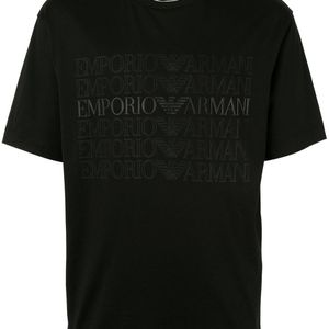 メンズ Emporio Armani ロゴ Tシャツ ブラック