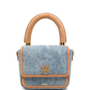 Amiri Blue Micro Tote Bag With Ma Plaque