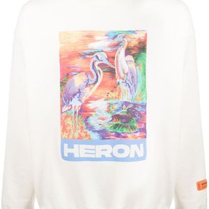 メンズ Heron Preston ロゴ スウェットシャツ ホワイト