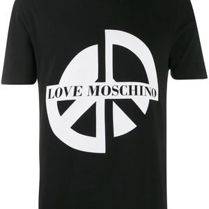 メンズ Love Moschino プリント Tシャツ ブラック