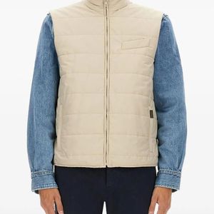 Fay Blue Quilted Zipped Gilet for men