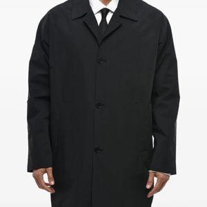 Corneliani Black Half-Lined Raincoat for men