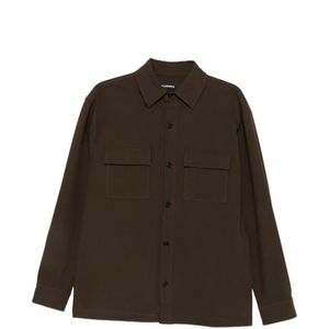 Karl Lagerfeld Brown Flap-Pocket Overshirt for men