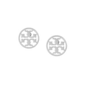 Tory Burch Logo Circle Earrings メタリック
