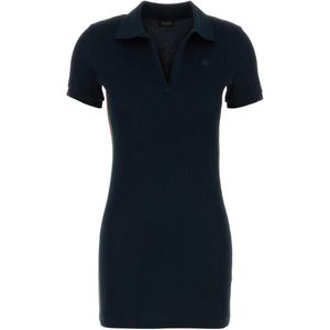 Gucci Black Rib Cotton-Jersey Dress With Web