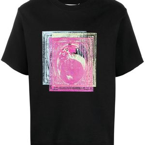 T-shirt con stampa di Maison Margiela in Nero da Uomo