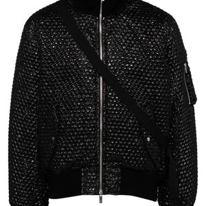 Helmut Lang Black Seatbelt Bomber Jacket for men