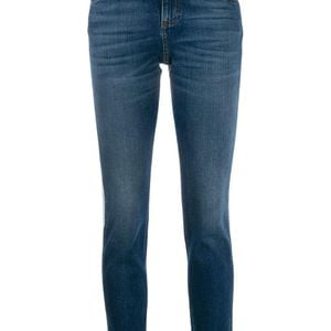 Jean skinny à bandes contrastantes Alexander McQueen en coloris Bleu