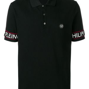 メンズ Philipp Plein ロゴ ポロシャツ ブラック