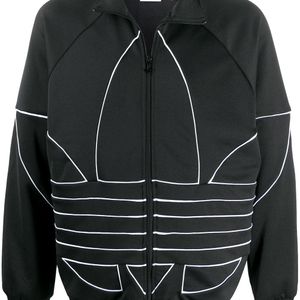 メンズ Adidas ロゴプリント ジャケット ブラック