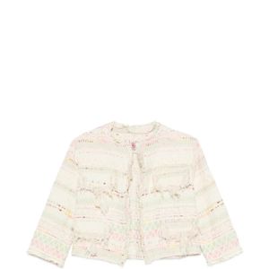 Giacca Con Frange di Bye in Bianco