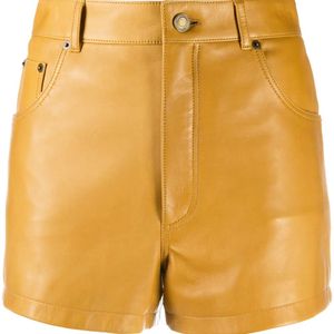 Saint Laurent Lambskin Leather Shorts