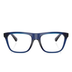 Burberry Blue Check-Pattern Square Frames for men
